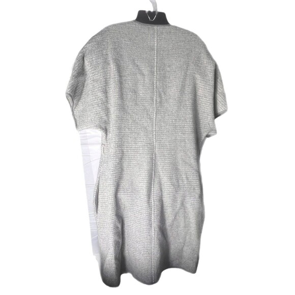 GRAYDN Sweater Coat Waffled Wool Blend Gray M Pockets Loops MADE IN USA - Picture 2 of 7